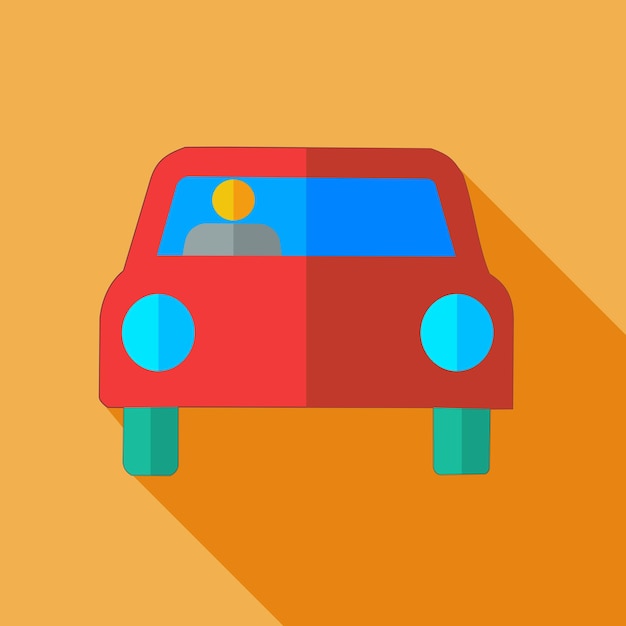 Modern flat design concept icon car Vector illustration