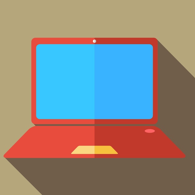 Modern flat design concept icon computer and laptop Vector illustration