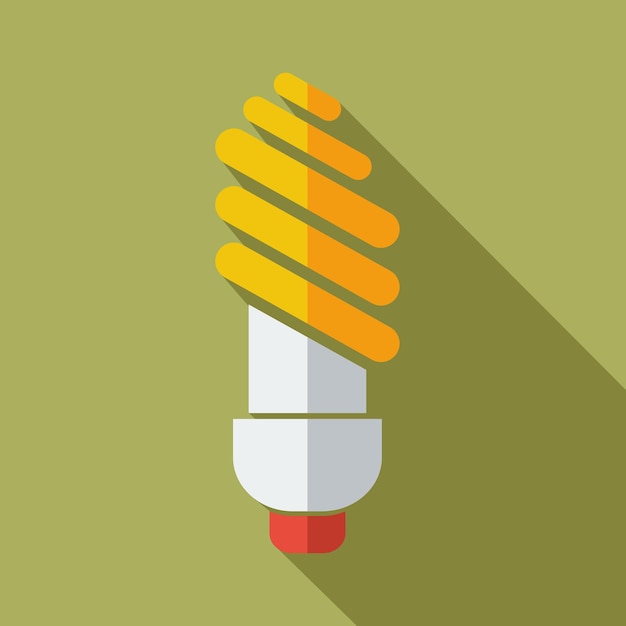 Modern flat design concept icon lamp Vector illustration