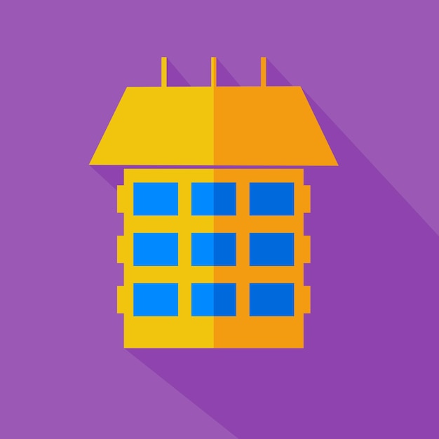 modern flat design concept icon modern style yellow house vector illustration