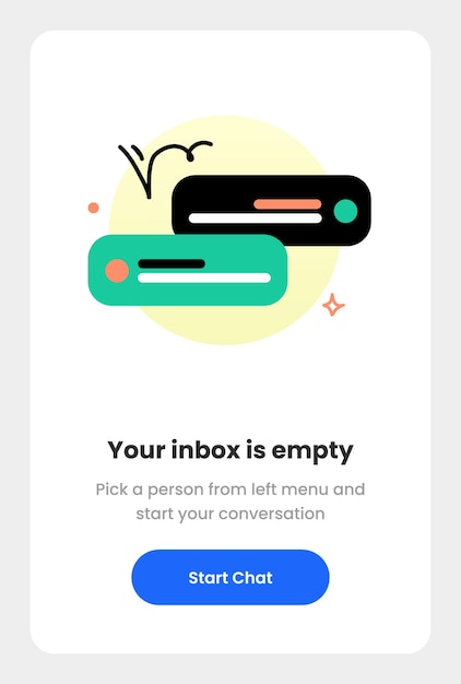 Modern flat design concept of inbox is empty popup design