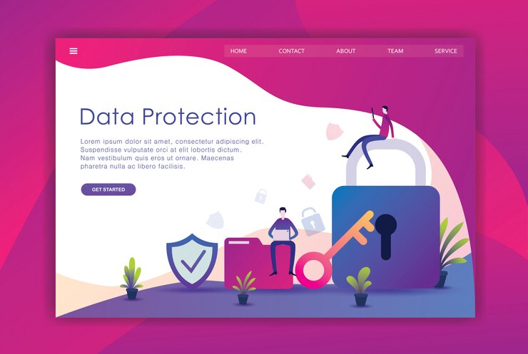 Vector modern flat design concept of security