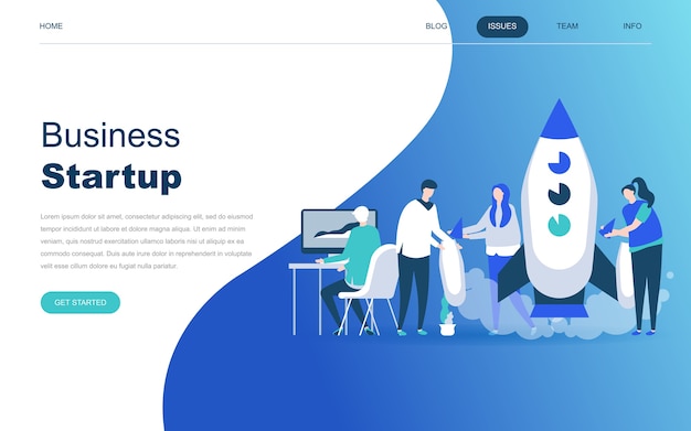 Modern flat design concept of startup your project