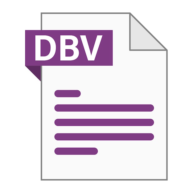 Современный плоский дизайн иконки файла DBV для Интернета