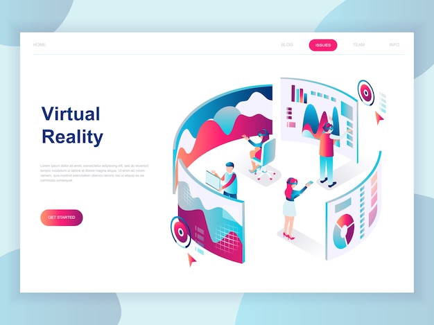 Modern flat design isometric concept of Virtual Reality