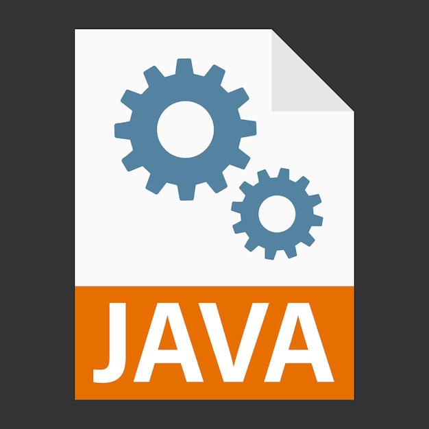 Modern flat design of JAVA file icon for web