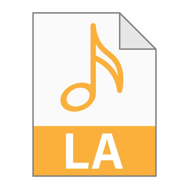 Modern flat design of LA file icon for web Simple style