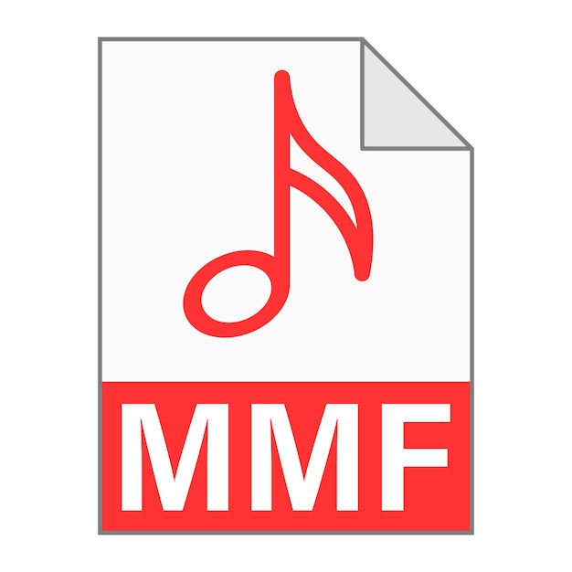 Modern flat design of MMF file icon for web Simple style