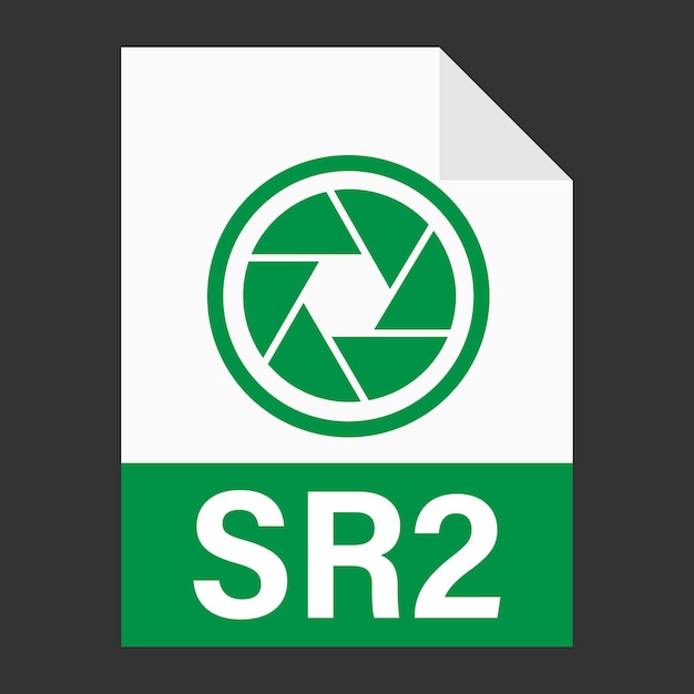 웹용 Sr2 파일 아이콘의 현대적인 평면 디자인