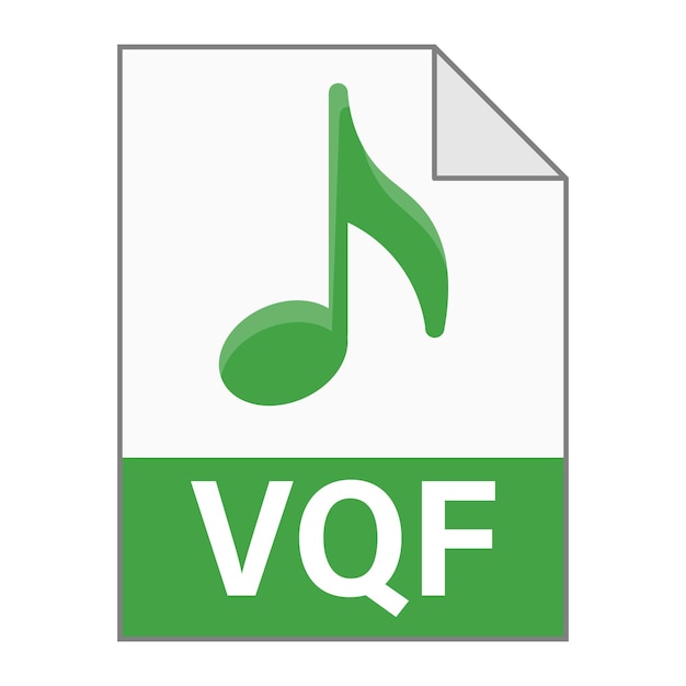 Web用のvqfファイルアイコンのモダンなフラットデザインシンプルなスタイル