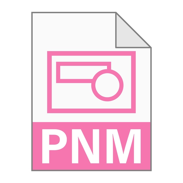 Modern flat design of PNM file icon for web Simple style