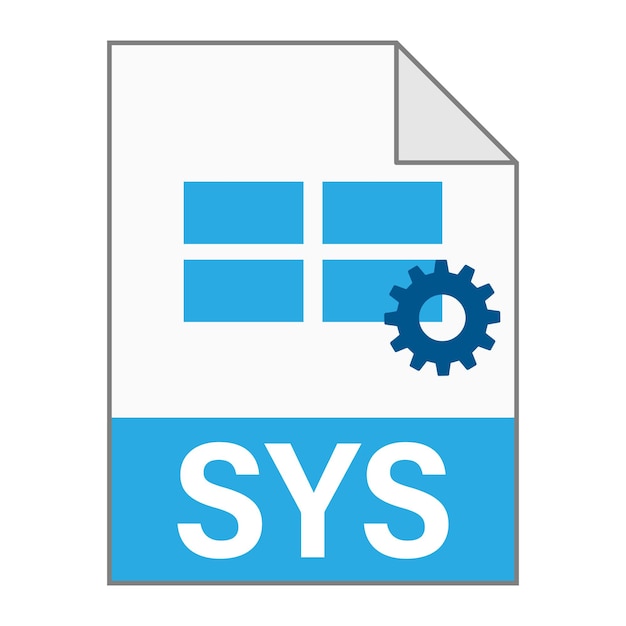 Modern flat design of SYS file icon for web Simple style