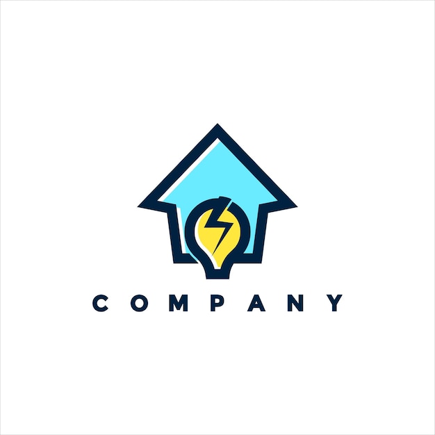 Modern flat electrical home logo illustration design for your business