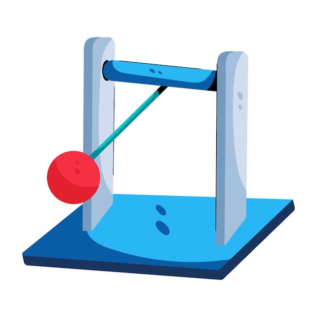 Modern flat icon of cradle ball