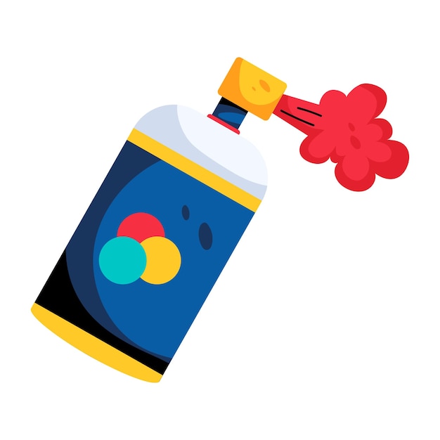 Modern flat icon of paint spray