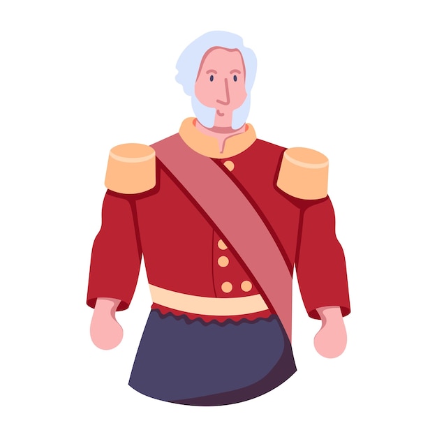 Vector modern flat icon of royal soldier