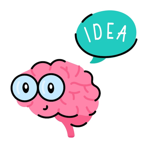 Vector modern flat icon of think idea