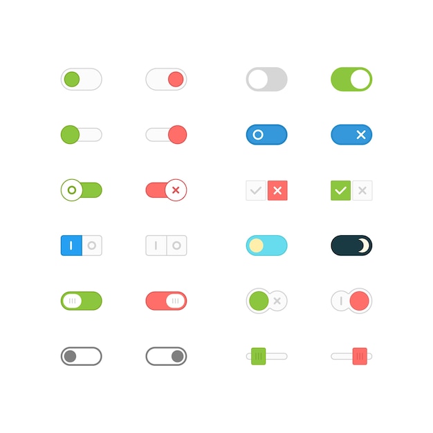 Modern and Flat Toggle Buttons