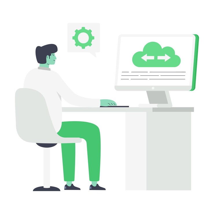 Vector modern flat vector of cloud hosting