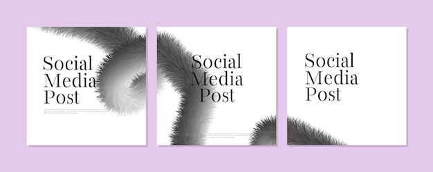 Modern fluffy curve for social media post template abstract colorful banners design cool 3d shapes