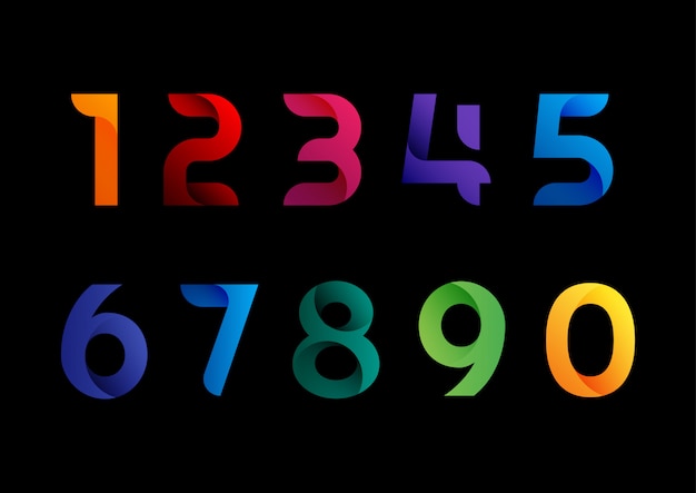 Modern Fluid Abstract Numbers Set