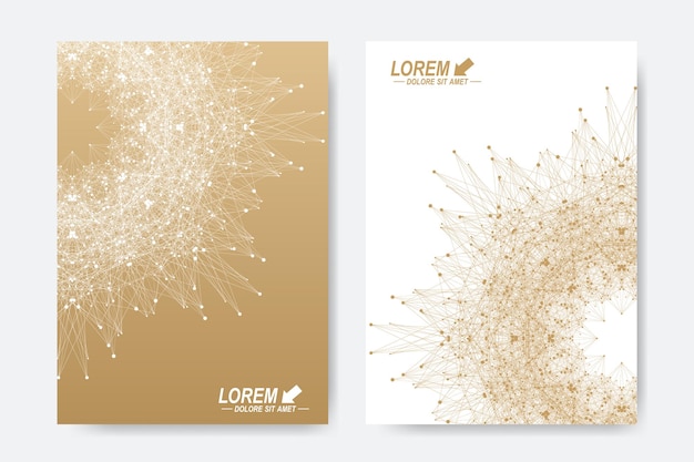 Modern  flyer cover or annual report business