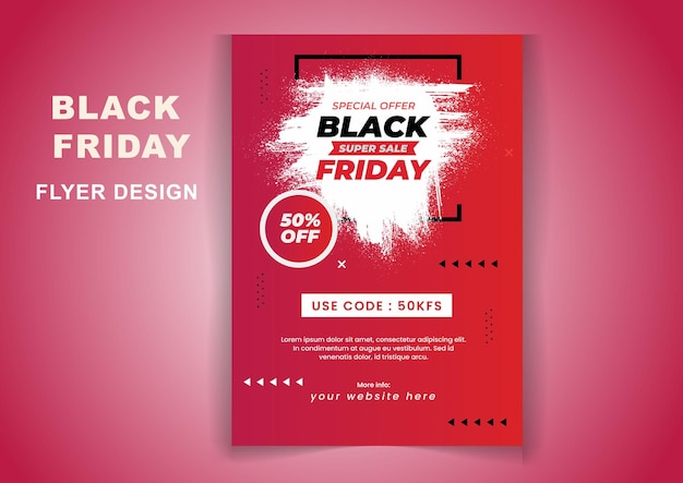 Modern flyer design black friday super sell template