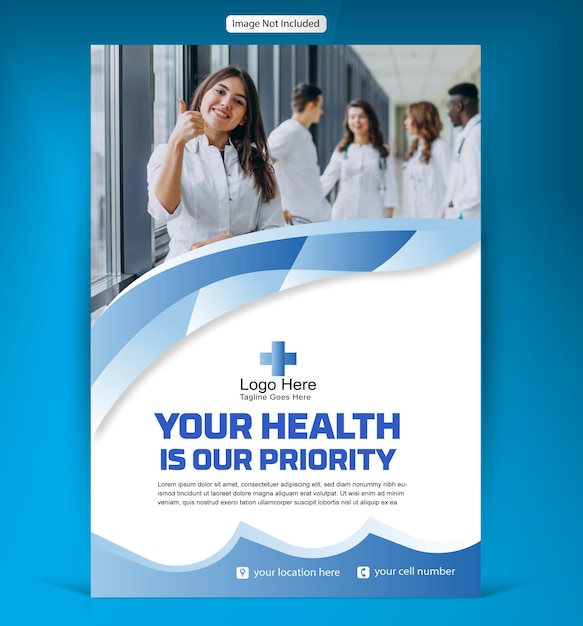 modern flyer design template for medical