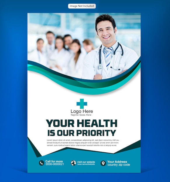 modern flyer design template for medical