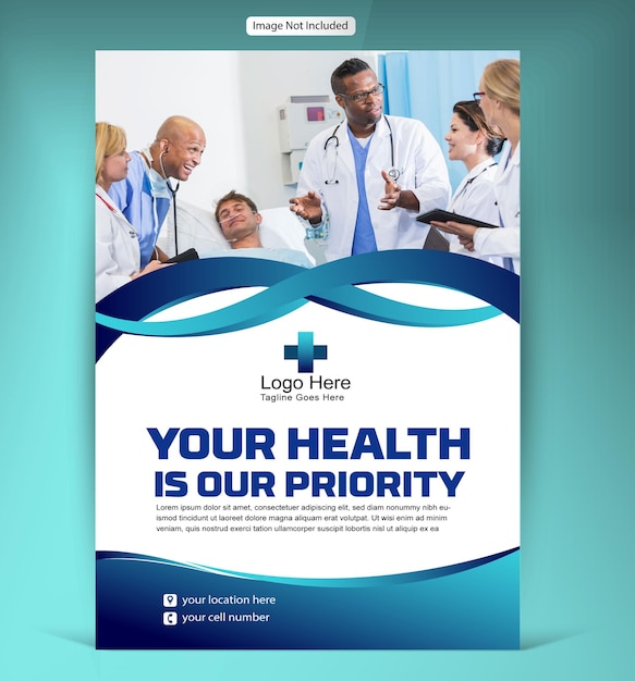 modern flyer design template for medical