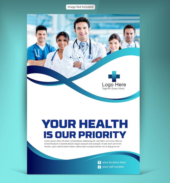 modern flyer design template for medical