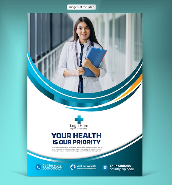 modern flyer design template for medical