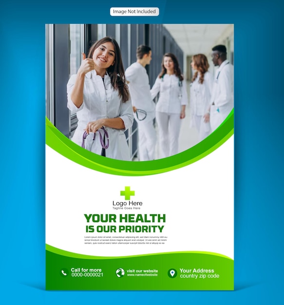 modern flyer design template for medical