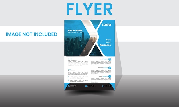 Modern flyer design template with simple and single color