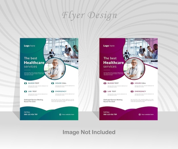 Modern flyer design and template