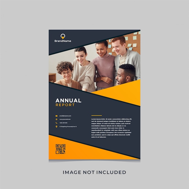 modern flyer desin with annual report concept