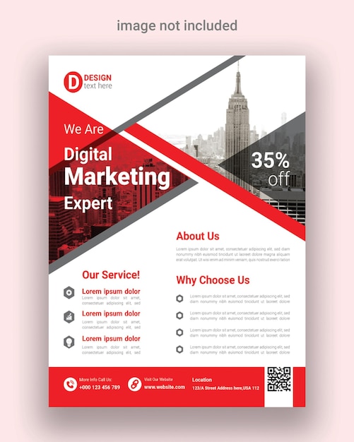 modern flyer template and corporate design