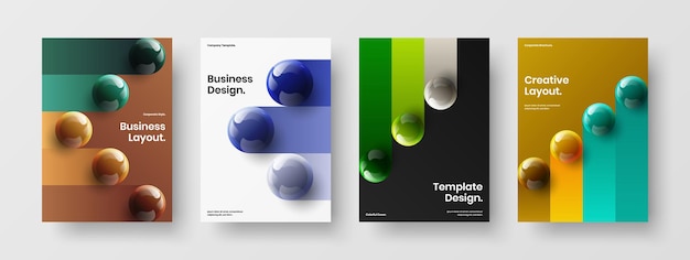 Modern flyer vector design template bundle