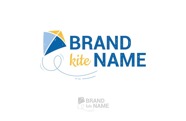 Modern flying kite illustration logo design, perfect for kids logo, clothing brand, pediatrics