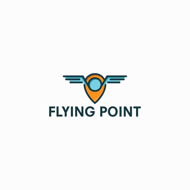 Modern flying point logo template designs