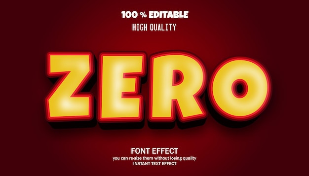 Modern font effect for banner or sticker, editable font
