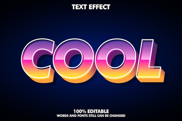 Vector modern font effect