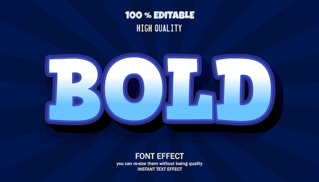 Vector modern font effect