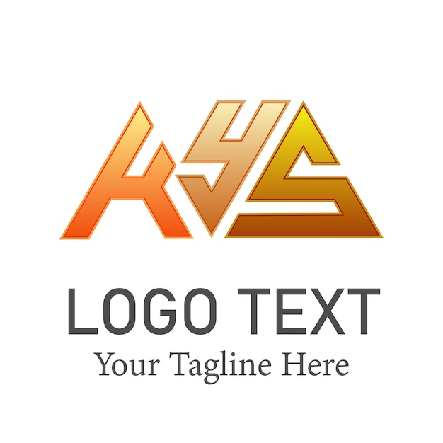 Modern font KYS logo design vector concept