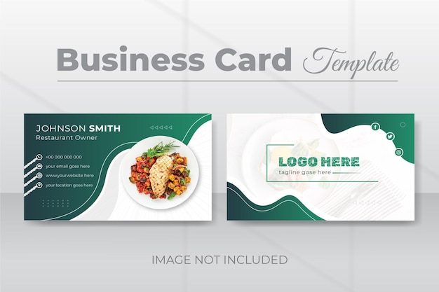 Modern food business card design template