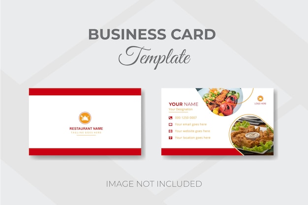 Modern food business card design