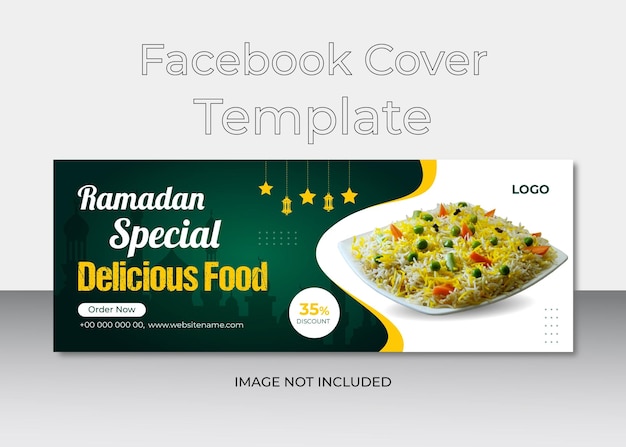 Modern Food Facebook-voorbladsjabloon en zakelijke banner