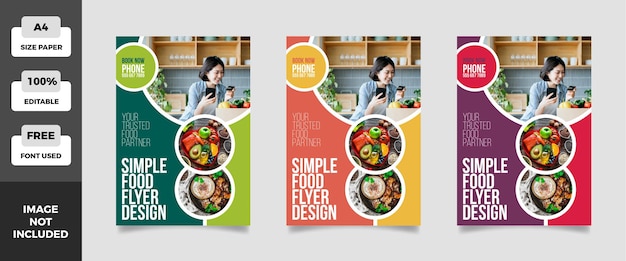 Vector modern food flyer