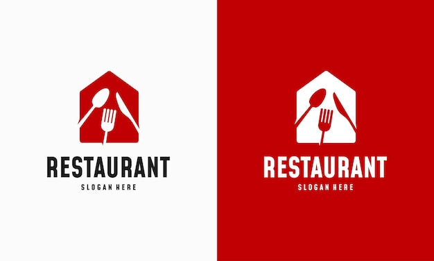 Modern food house logo designs concept vector, restaurant logo symbol icon