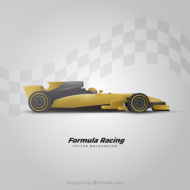 Vector modern formula 1 racing car with realistic design